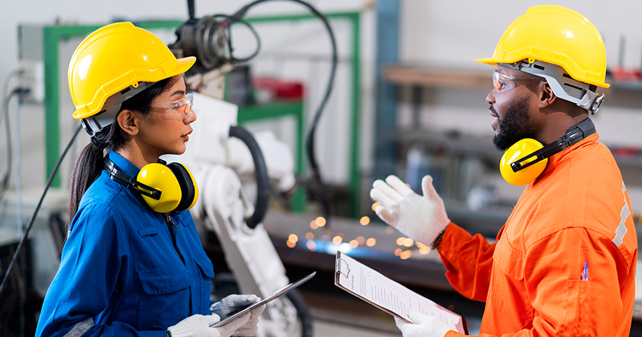 Construction professional on project site